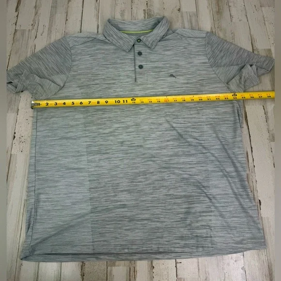 Tommy Bahama IslandZone Polo Shirt Short Sleeve Golf Performance Gray Men XL - Picture 4 of 10